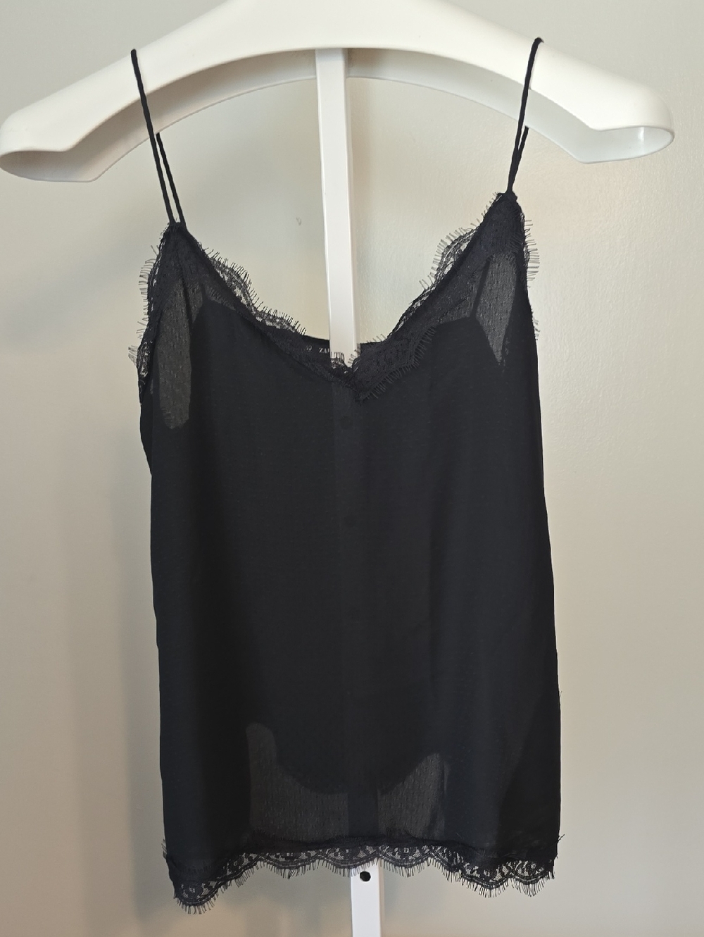 Zara Basic Black Textured Top